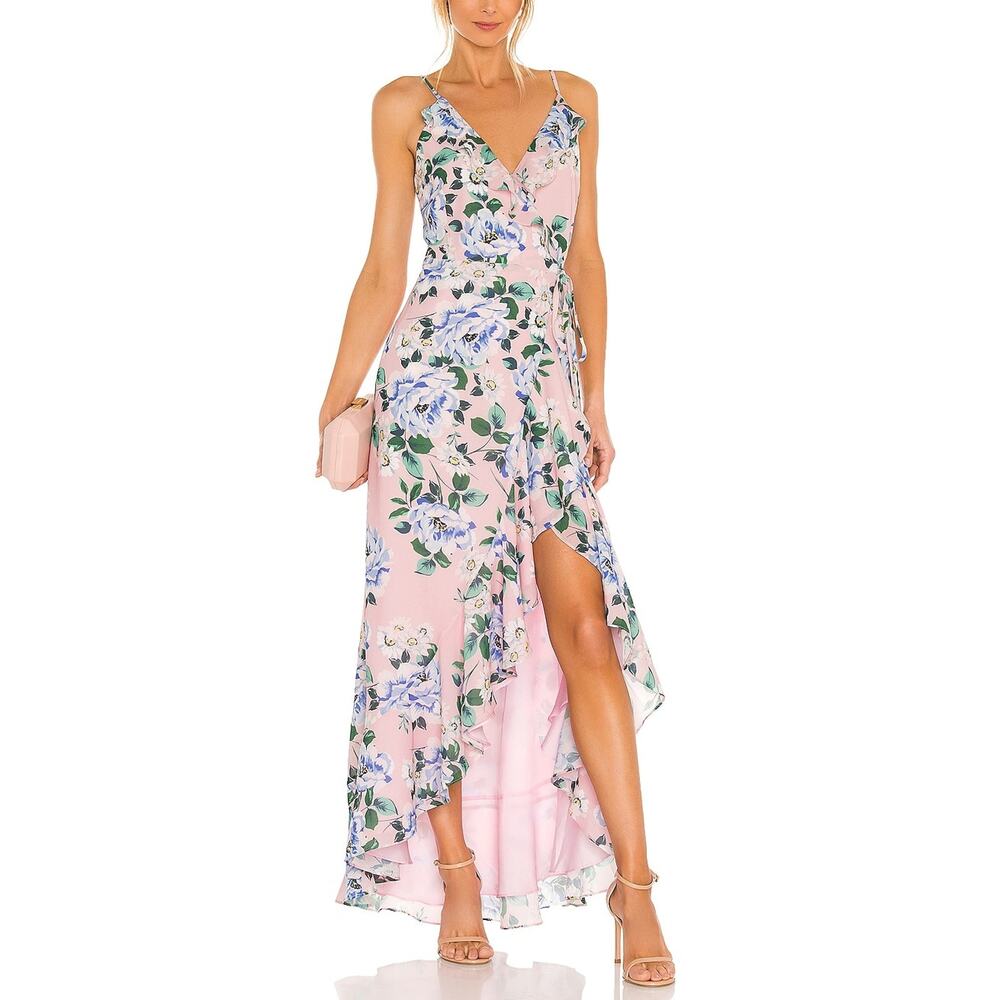 Yumi Kim 'Meadow' Pink Georgette Maxi Dress Size M
